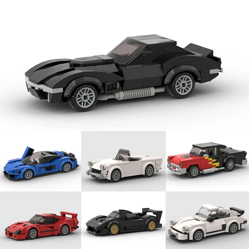 100-200 шт. строительные блоки MOC гоночный скоростной спортивный автомобиль, отличная модель автомобиля, блоки, игрушки, настольные украшения, подарок для детей, бойфренд