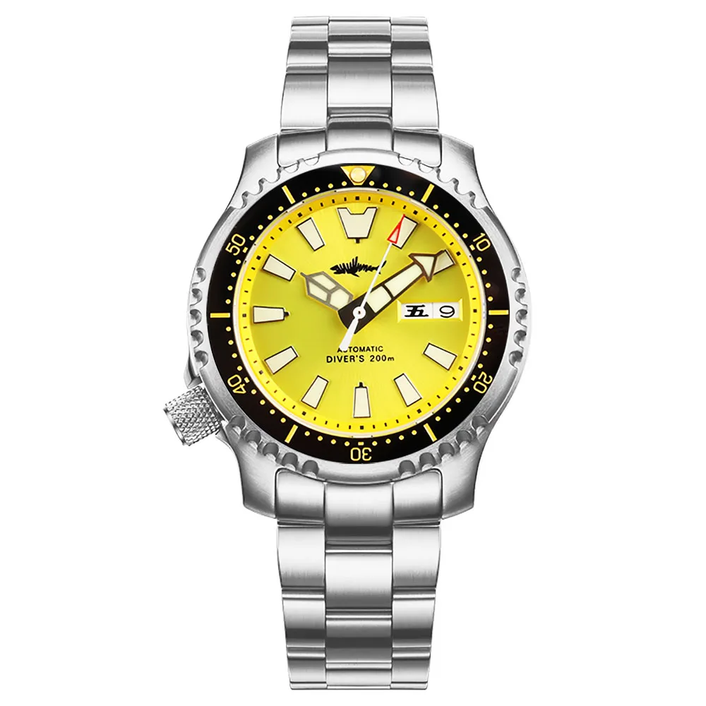 

HEIMDALLR Sharkey 62mas Automatic Watch Men NH36A Men's Mechanical Watches Sapphire Super C3 Luminous Dial 200M Diver Watch
