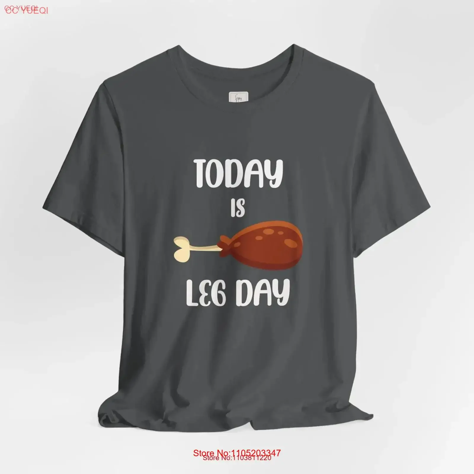 Фото Сегодня is Leg Day Тренажерный зал День Благодарения Рождество забавная жизнь здоровье тренировки хлопковая футболка с короткими рукавами топ унисекс подарок винтаж №1