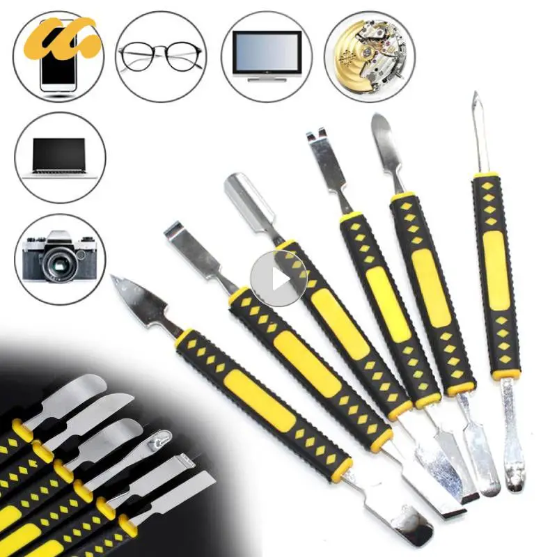 

6PCS Metal Pry Bar Prying Opening Repair Tool Kit For Mobile Phone Notebook Dual Heads Metal Spudger Home Hand Tools Sets