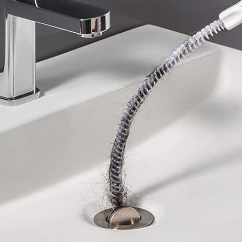

45CM/17 inch Pipeline Dredging Brush Lengthened Bendable Bathroom Kitchen Cleaning Sewer Accessories
