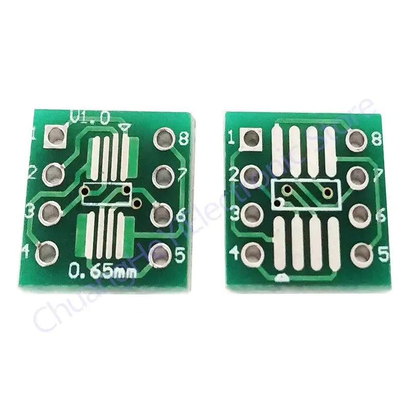 10 шт./лот SOP8 MSOP8 SOIC8 TSSOP8 SOP8 Поворотный адаптер DIP8 IC плата адаптера