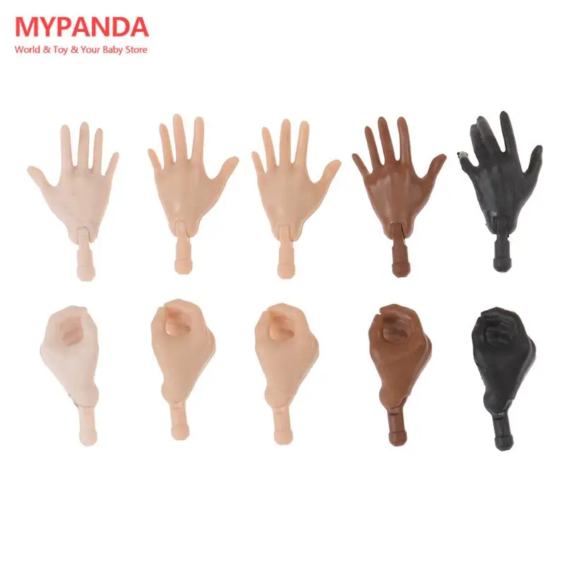 1/6 Size Doll Parts Original Doll Replacement Hands Feet DIY Assembling Doll Accessories Brown Beige Black Big Click