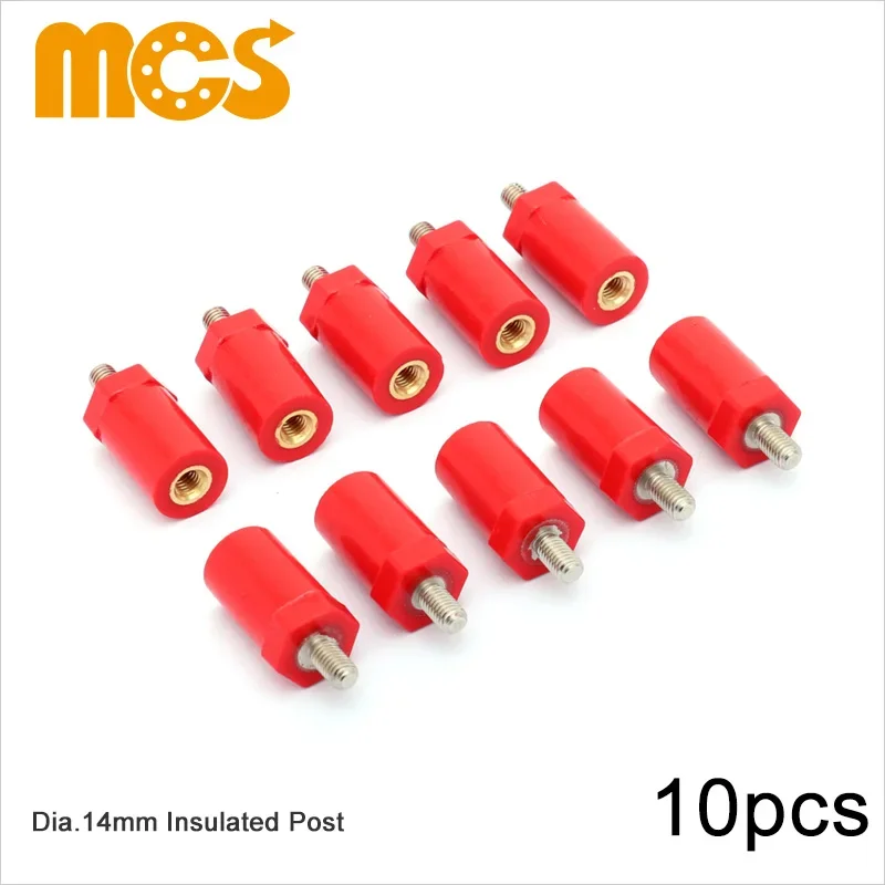 

10 шт., диаметр 14 мм, изолированный столб, форма цилиндра, наружная и внутренняя резьба M4 M5 M6, шестиугольный изолированный опорный болт JYZ