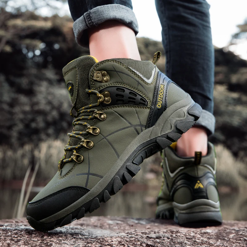 35-46# Comfortable Keep Warm Couple Wear Resistance Outdoor Hiking Shoes Camping Training Shoes Adult Youth Leisure Hiking Shoes