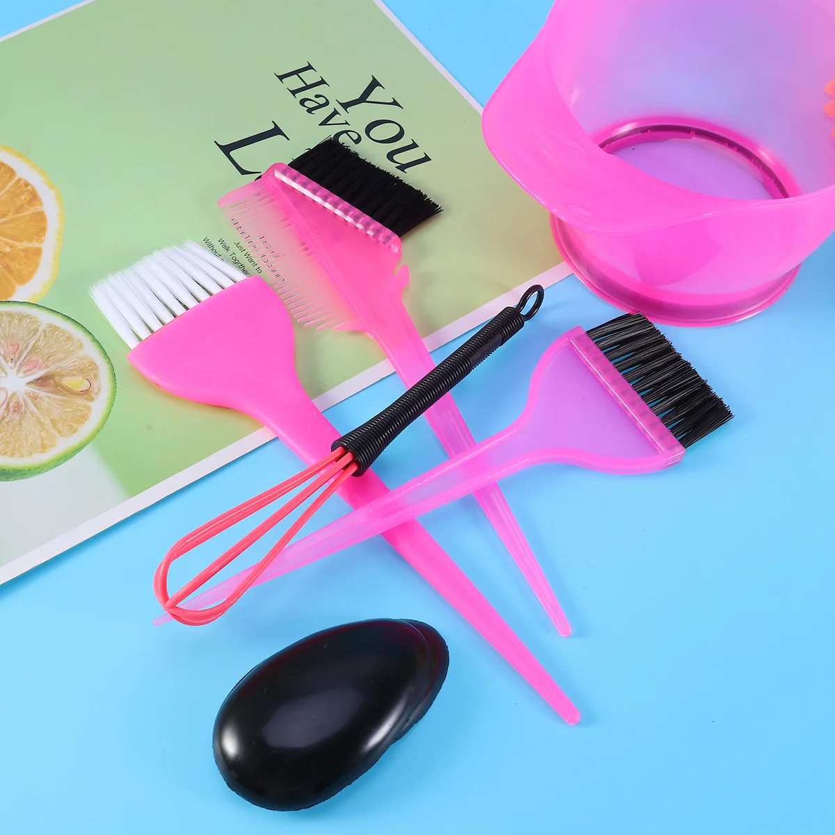

Hair Dye Kit Bowl Set Brush Coloring Dying Salon Color Tint Dyeing Tinting Mixing Tools Hairdressing Supplies Bowls Tool