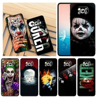 dark knight joker karta for xiaomi civi mi poco x4 x3 nfc f3 gt m4 m3 m2 x2 f2 pro c3 4g 5g black soft tpu phone case