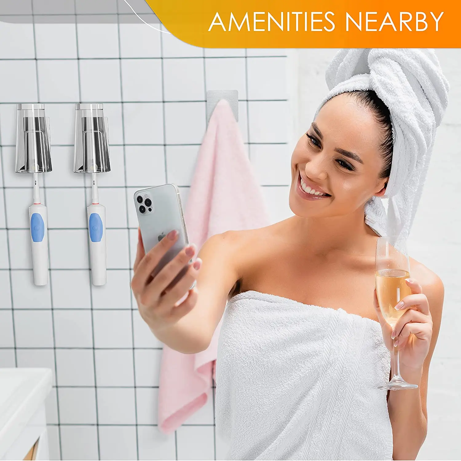 

Самоклеящиеся держатели для зубных щеток для ванной комнаты для женщин мужчин детей-нержавеющая сталь SUS304 нержавеющий настенный держатель...