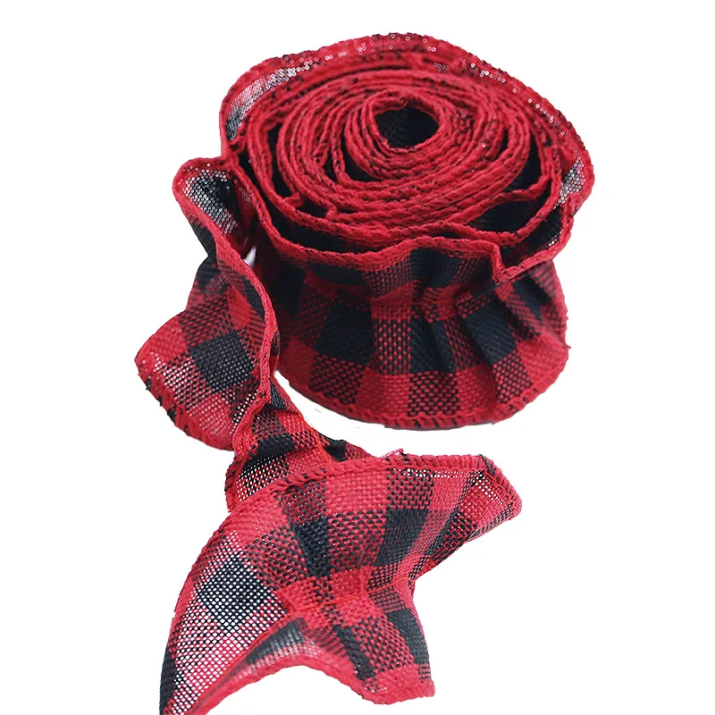 (2 метра/упак.) 5 см Рождественская елка Венок Украшение Кружевная льняная