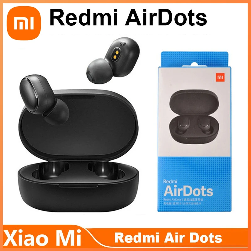 Xiaomi Redmi AirDots Earphones Noise Reduction Headphone With Mic AI Control Redmi AirDots True Wireless Headset Wholesale