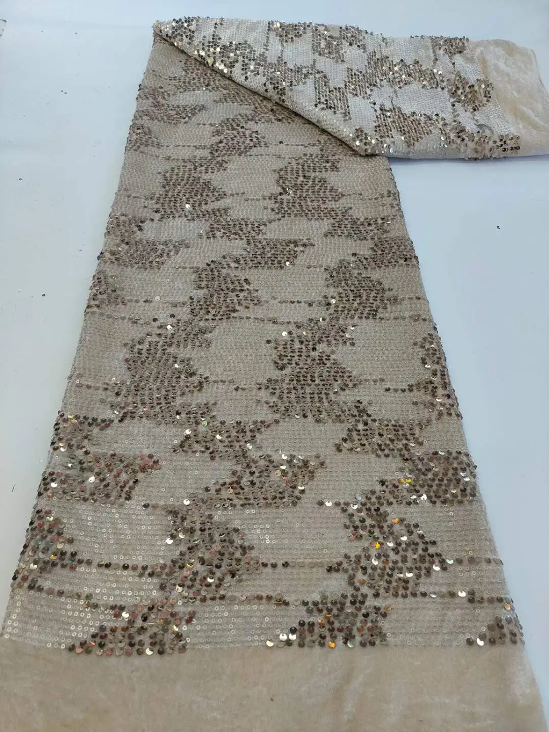 Mccarthy французская бархатная кружевная ткань с блестками 2023 Высококачественная