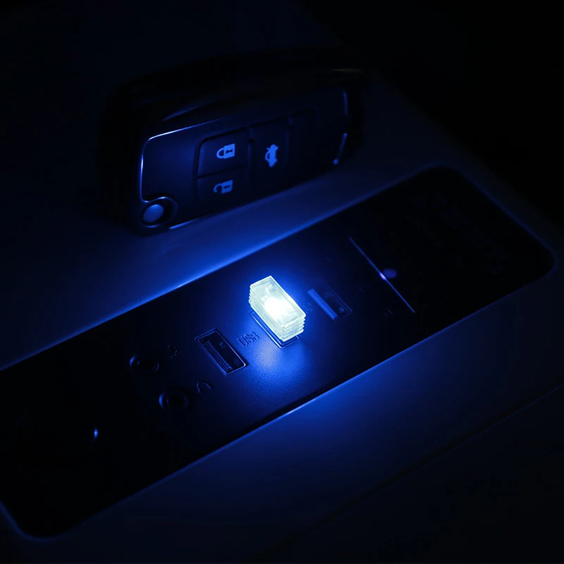 

1 Шт. Mini-USB Автомобильная Декоративная Лампа Внутреннее Атмосферное Освещение Автомобильный Аксессуар Аварийное Освещение