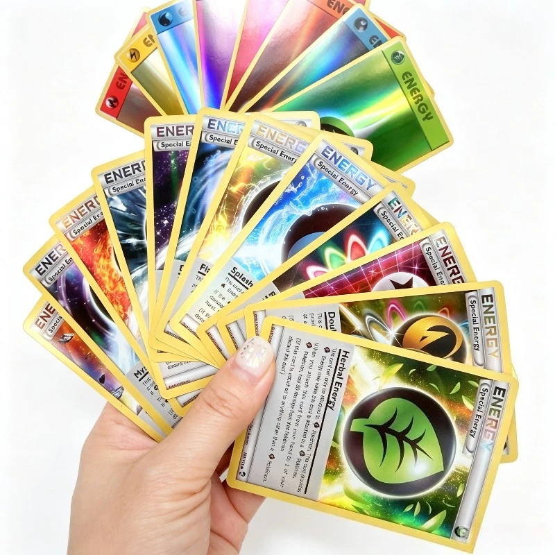 Фото Коллекционные голографические карты Pokemon Special Energy TCG: Набор карт для игры в карточную игру Pocket Monster №1