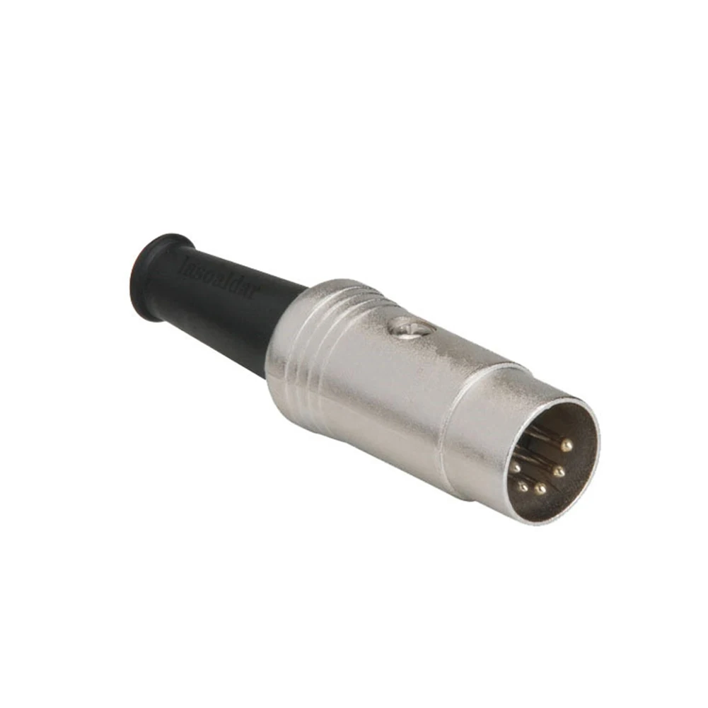 

With Flexible Strain Relief Cable Lead High Quality Audio Adapter Inline Connector Plug 1 Pcs 5 Pin 60x16mm Dia