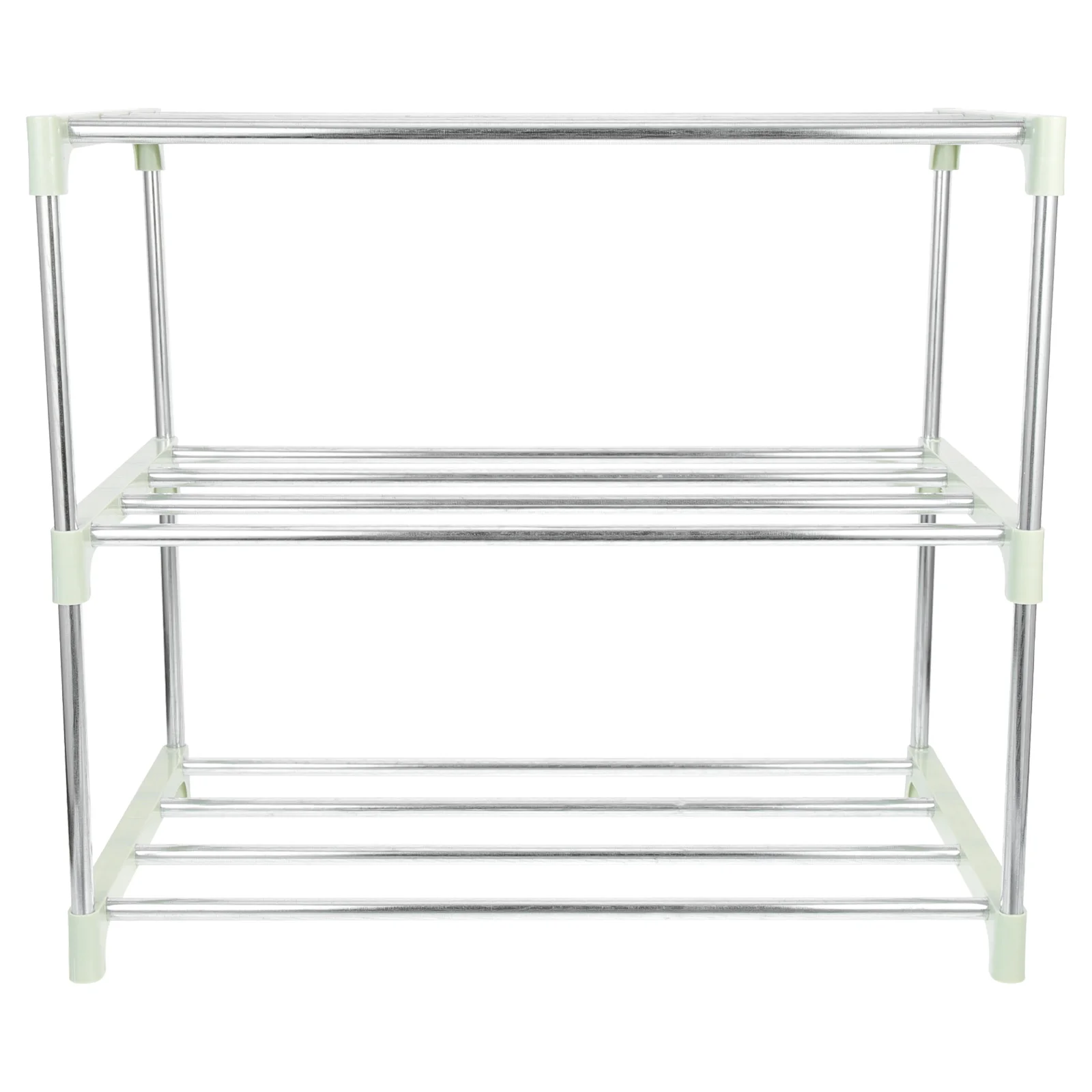 

Shoe Rack Organizer Shelf Storage Shoes Entryway Layer Tower Metal Three Stackable Stainless Cabinet Closets Household Steel