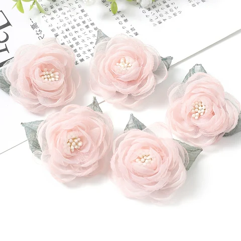 Розы из пряжи, 5 шт.