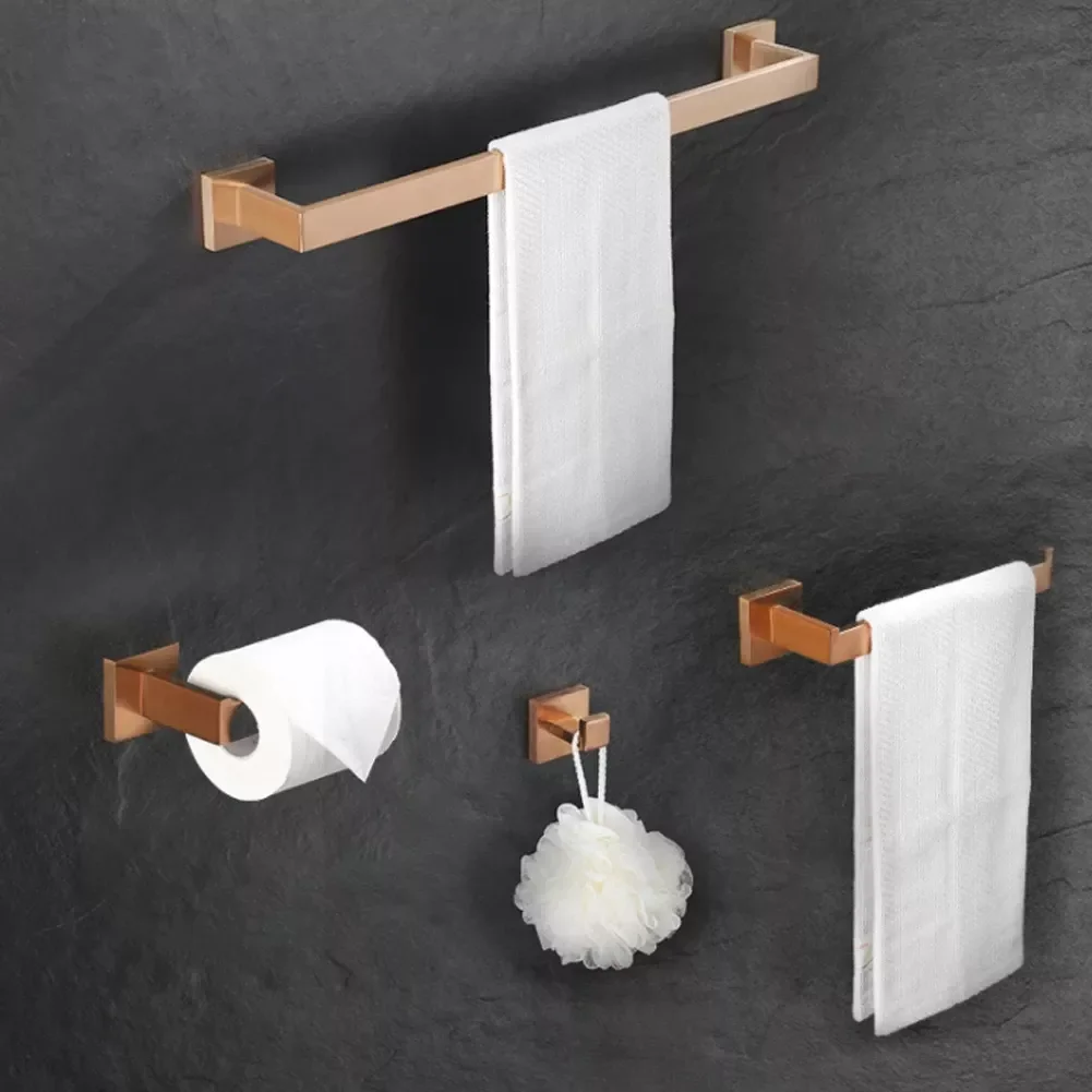 

Розовое золото, наборы оборудования для ванны, крючок для настенного крепления из нержавеющей стали, держатель для туалетной бумаги, держат...