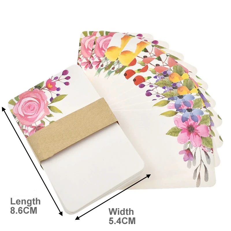 

10/50 шт., открытки с надписью «цветы»