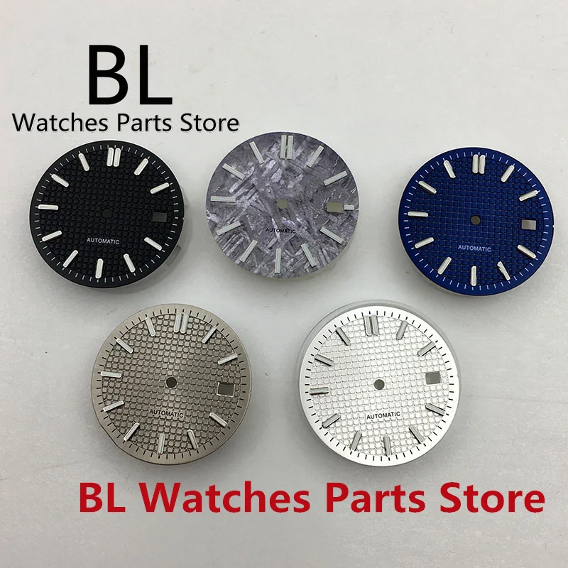 

BL 31mm Watch Dial Grid Checks Design Luminous Black Silver Fit ETA 2836 2824 Mingzhu DG2813 3804 Miyota 8205 8215 821A movement