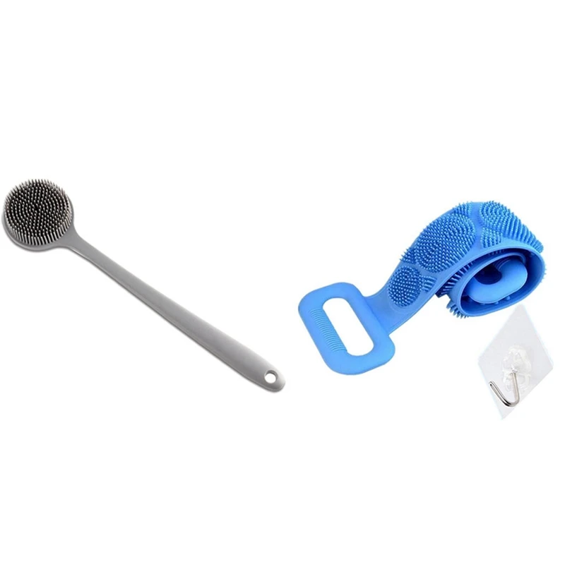 

1 Set 60 X 11Cm Brushes Bath Towels Rubbing Back Mud Brush & 1 Pcs 37.7 X 8.2 X 3.5 Cm Back Scrubber Shower,Body Brush