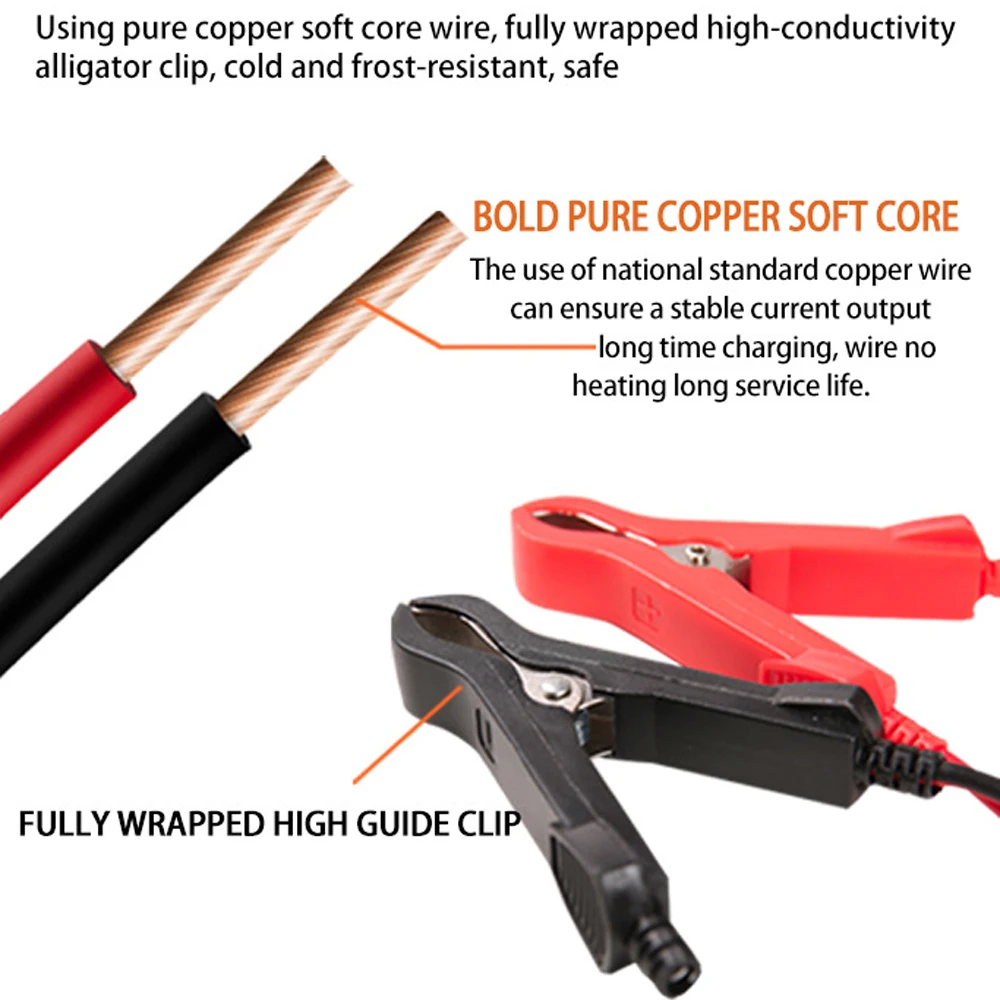 Интеллектуальное зарядное устройство для автомобильных и мотоциклетных аккумуляторных батарей 12V 6A для автомобильных свинцово-кислотных, AGM, гель-аккумуляторов VRLA с умной зарядкой, цифровым ЖК-дисплеем и аксессуарами.