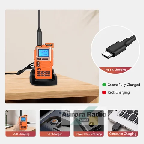 Quansheng UV-K5(8) оранжевая портативная рация 50-600 МГц