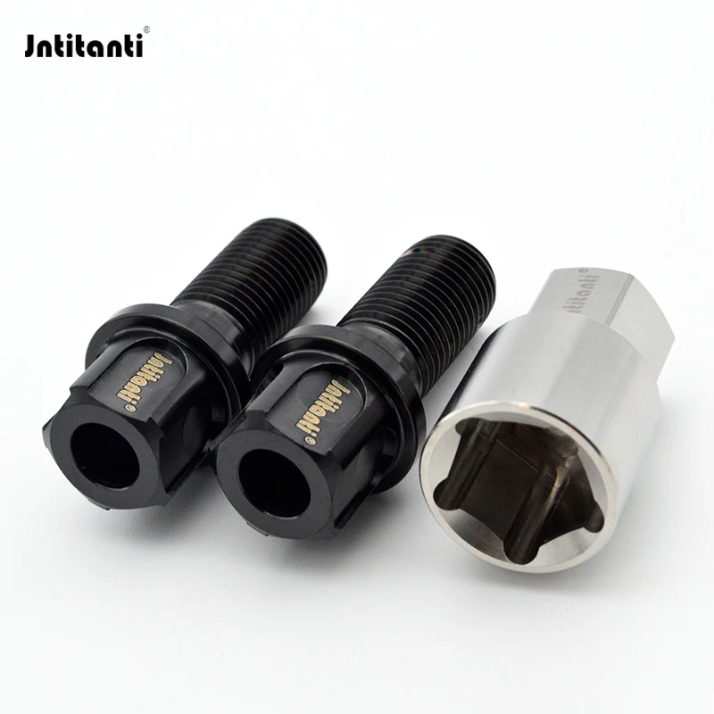 Титановые винты Jntitanti Gr5 для колес M14X1 5X28/35/40 мм с противоугонным шариковым