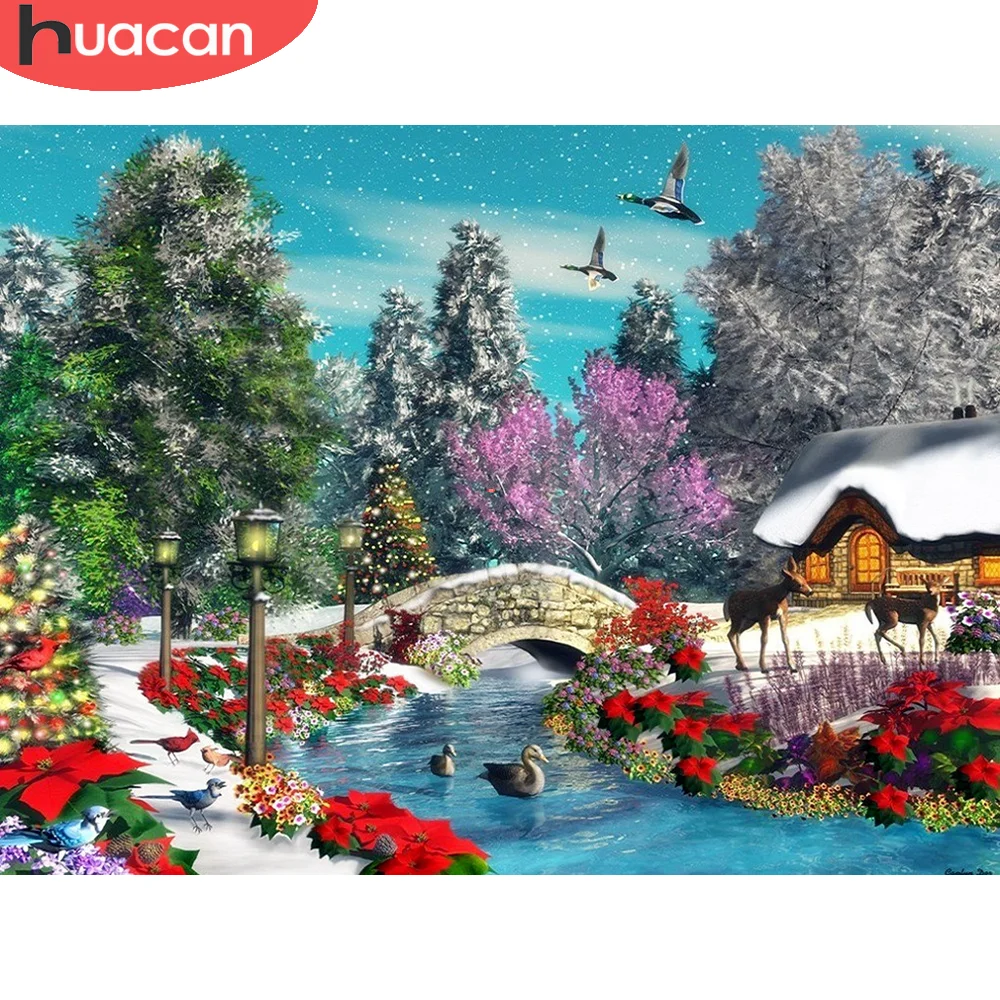 

Набор для алмазной вышивки картины Стразы HUACAN 5D Diy