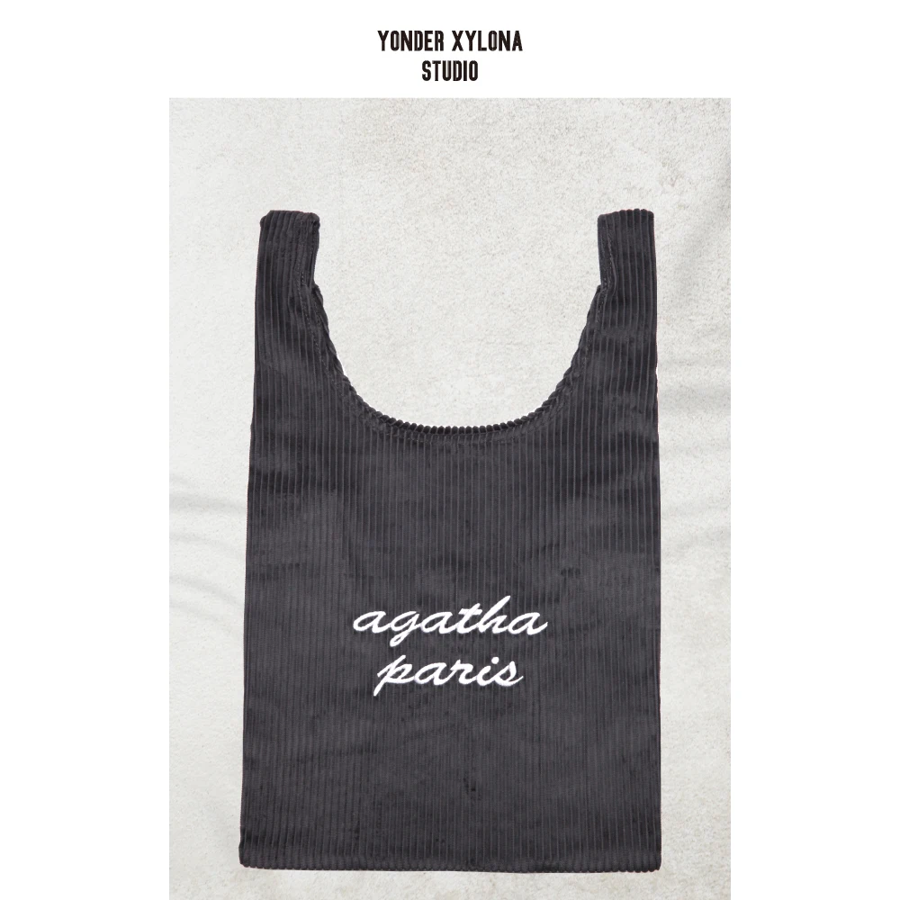 Новинка 2024 Вельветовая Сумка-тоут повседневная сумка для спортзала бэнто милая