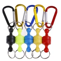 hot strong magnetic carabiner aluminum alloy carabiner keychain outdoor camping climbing snap clip lock buckle hook fishing tool