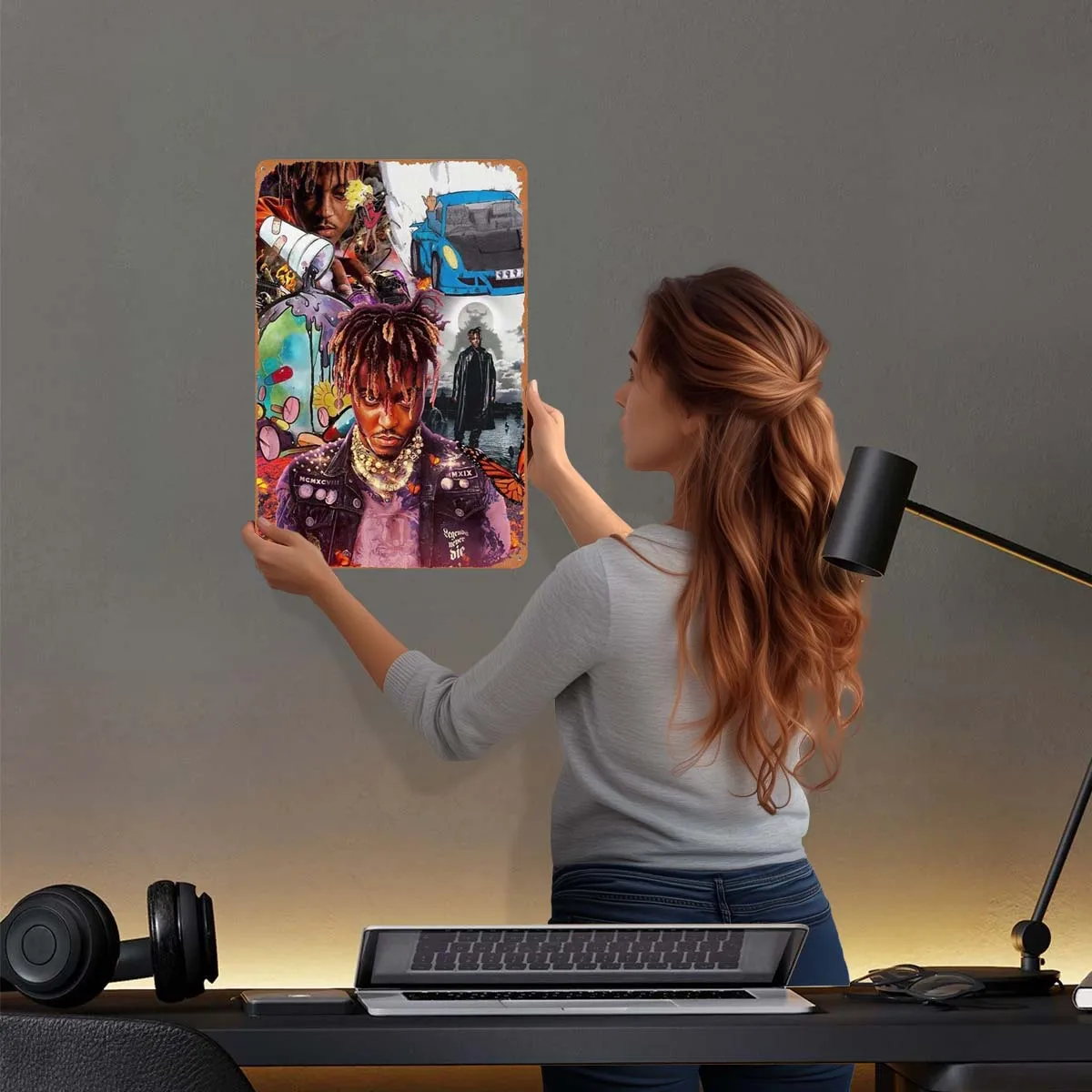 Металлическая вывеска Juice Wrld рэпера музыкальный постер украшение для геймерской