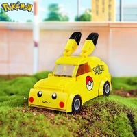 pokemon car classic anime center house pikachu mewtwo charizard venusaur building blocks bricks sets model diy toy for gift
