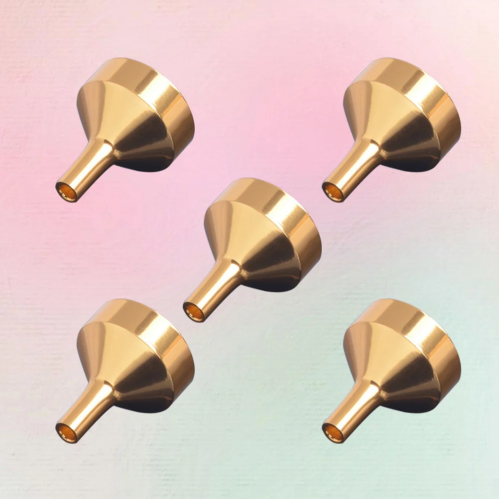 

5pcs Mini Multipurpose Golden Funnels for Transferring Essential Oil