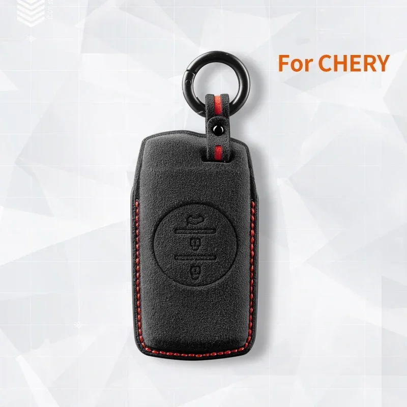 For Chery Tiggo 7 Pro Exeed Tiggo 2 3x Arrizo 5 Pro Gx 5x EQ7 Suede Car Key Case Shell Keychain for Chery Car Key Fob (art.: 3920ca95f0269) - 3920ca95f0269