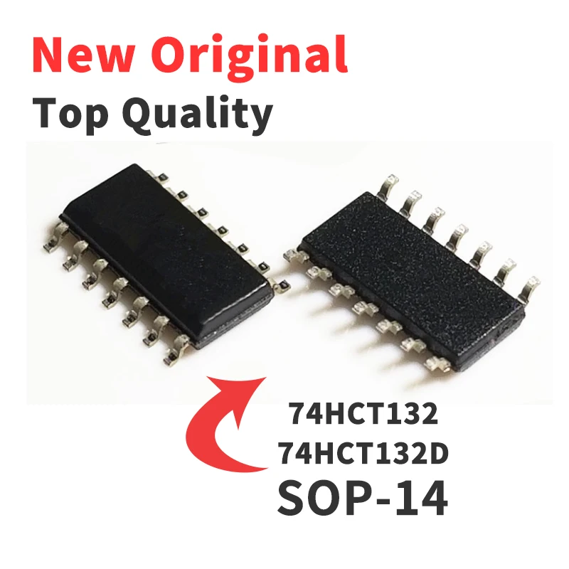 

10 шт. 74HCT132 74HCT132D SMD SOP14, цифровой логический чип IC, новый оригинальный
