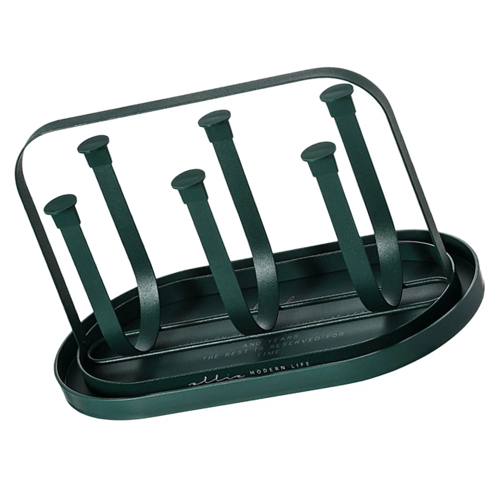 

1 Набор Держатель Для Стакана Для Воды, железная чашка, дисплей, полка, поднос для слива воды (с лотком)