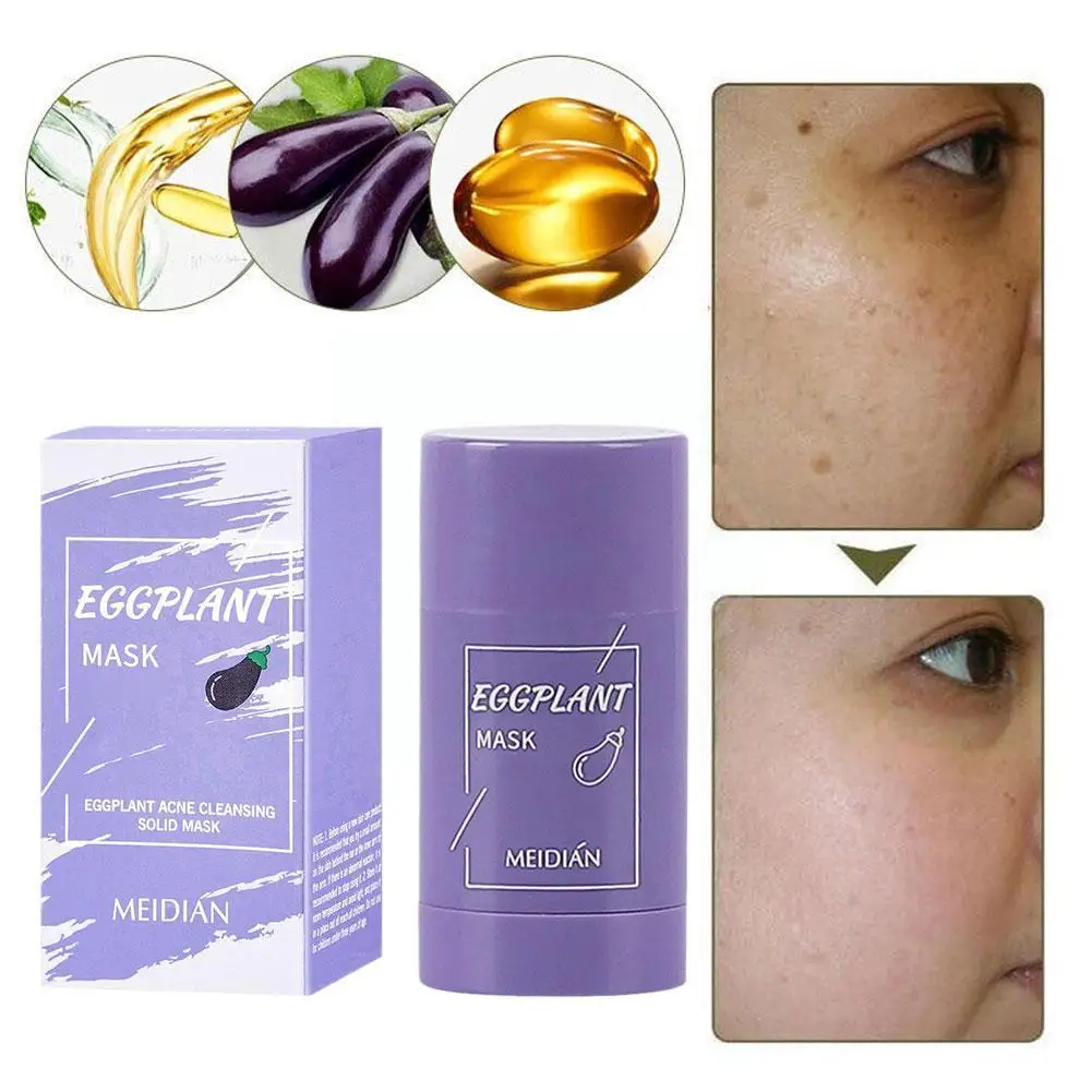 

Очищающая маска для зеленого чая, очищающая грязевая маска, маска против акне, уход за баклажанами, контроль пор и жирности кожи, устройство для усадки кожи S2Y1