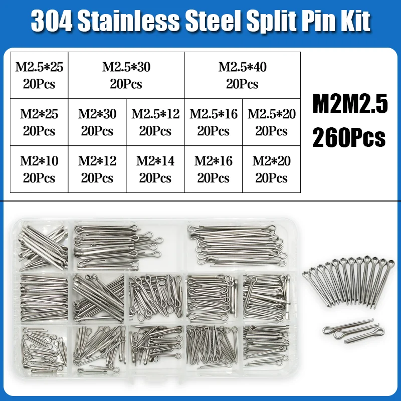 

Набор зажимов из нержавеющей стали U-R-образной формы из нержавеющей стали 304, натяжной штифт пружинного дюбеля для автомобилей, грузовиков, газонокосилок, прицепов