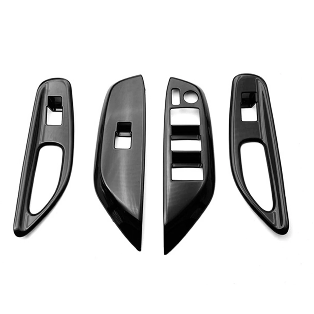 

For Mazda 2 2023 Car Gloss Black Window Gl Lift Button Switch Cover Trim Door Armrest Panel