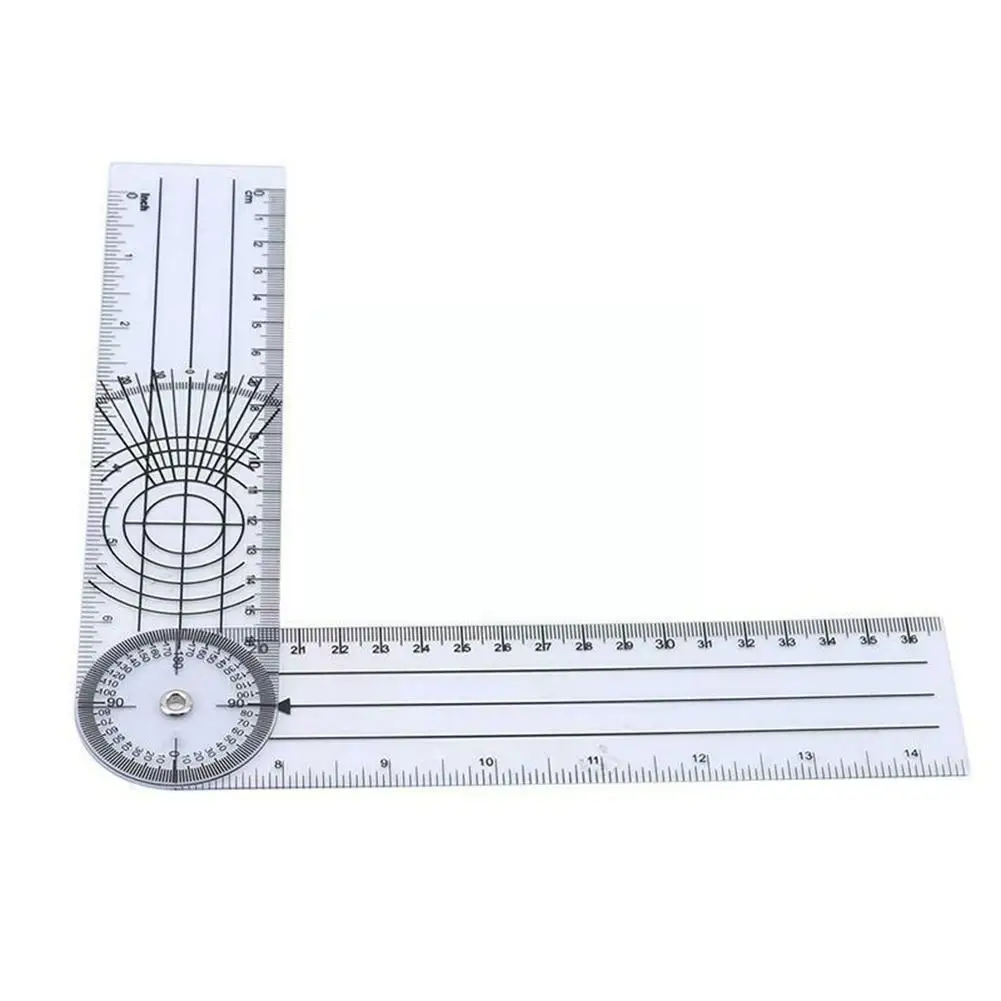 

30cm Flexible Folding Ruler Three Horizontal Lines Gift School Angle Diy Kids Measuring Corner Rulers Ruler Stationery F4p4