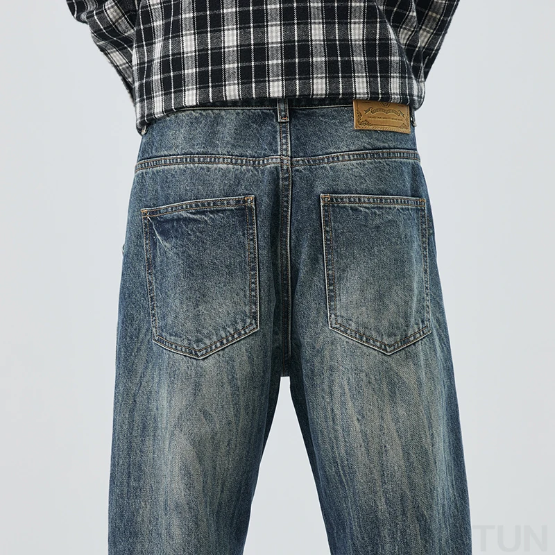 KSTUN мужские винтажные мешковатые брюки джинсы-шаровары свободного покроя