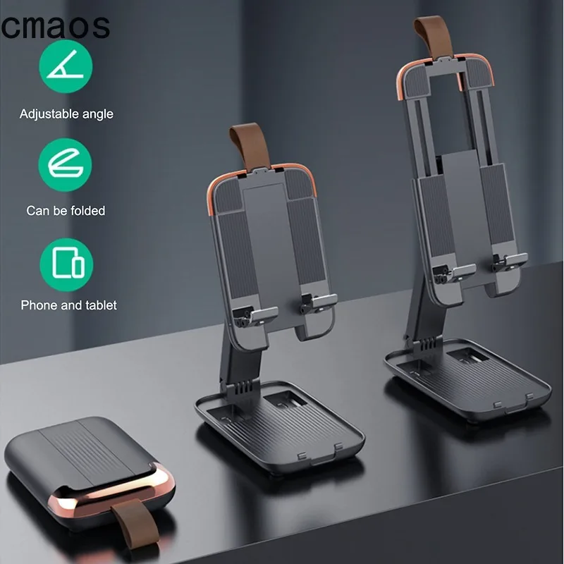 cmaos portable mobile phone desktop extend holder for iphone ipad new foldable desktop tablet holder for xiaomi redmi note 10 pr free global shipping