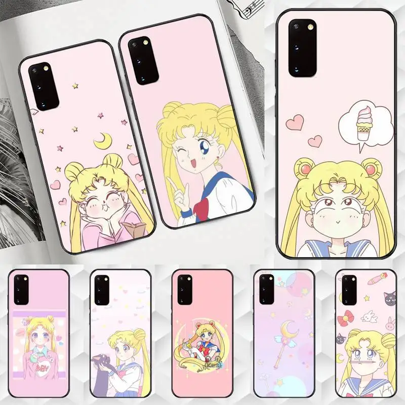 

Lovely-Sailors Cute-Moon Phone Case For Xiaomi Redmi Note10 Note9 Note8 5A 7 6 8 4 6 S PRO MAX Fundas Cover