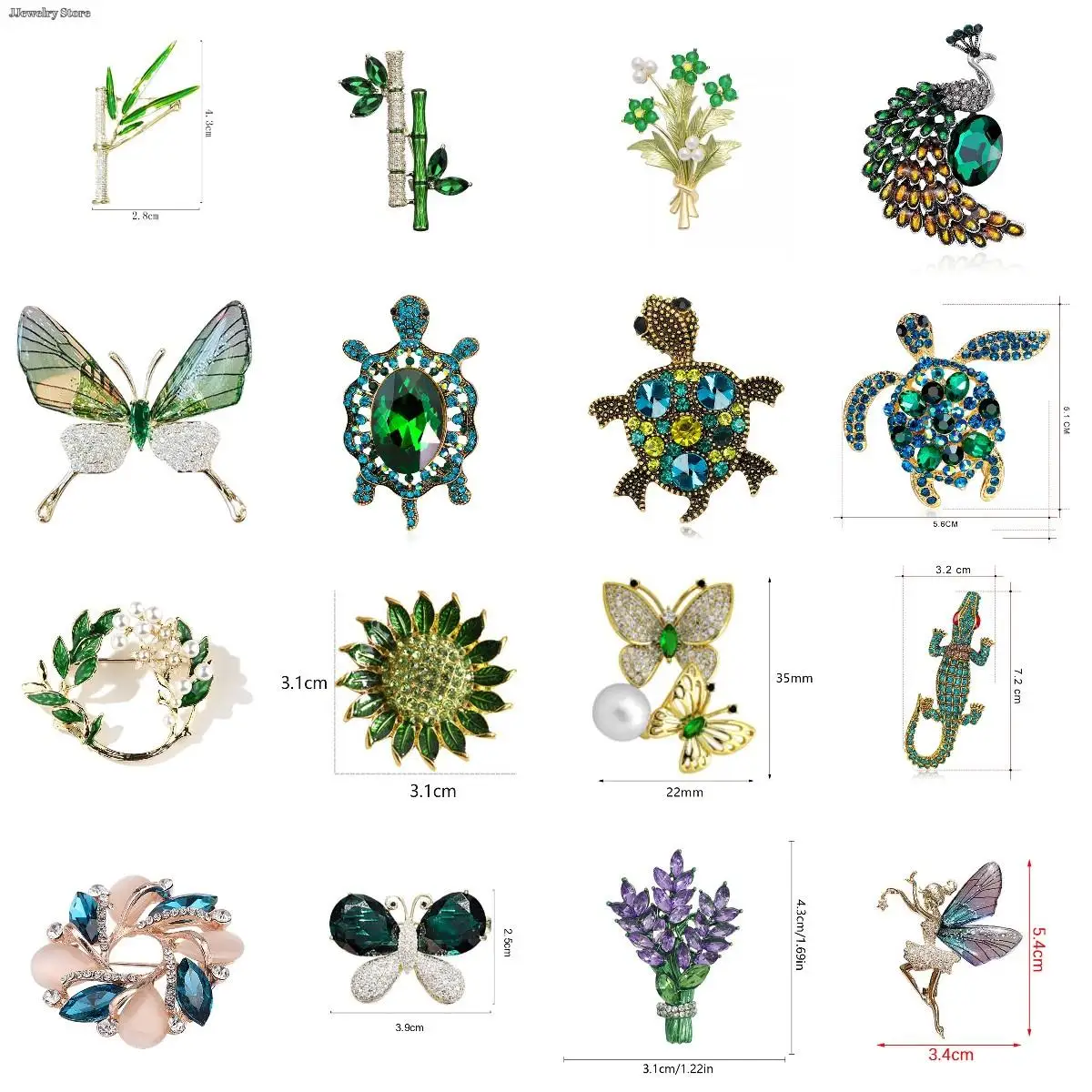 1 шт. элегантная зеленая брошь в стиле ретро с кристаллами, булавки, цветок, женские модные броши, значок с листьями, Модная бижутерия, подарки