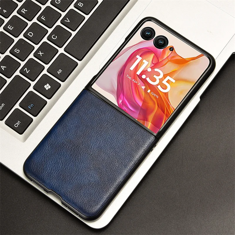 Для Motorola Moto Razr 50 Ultra XT2451 Чехол из искусственной кожи с жесткой задней крышкой