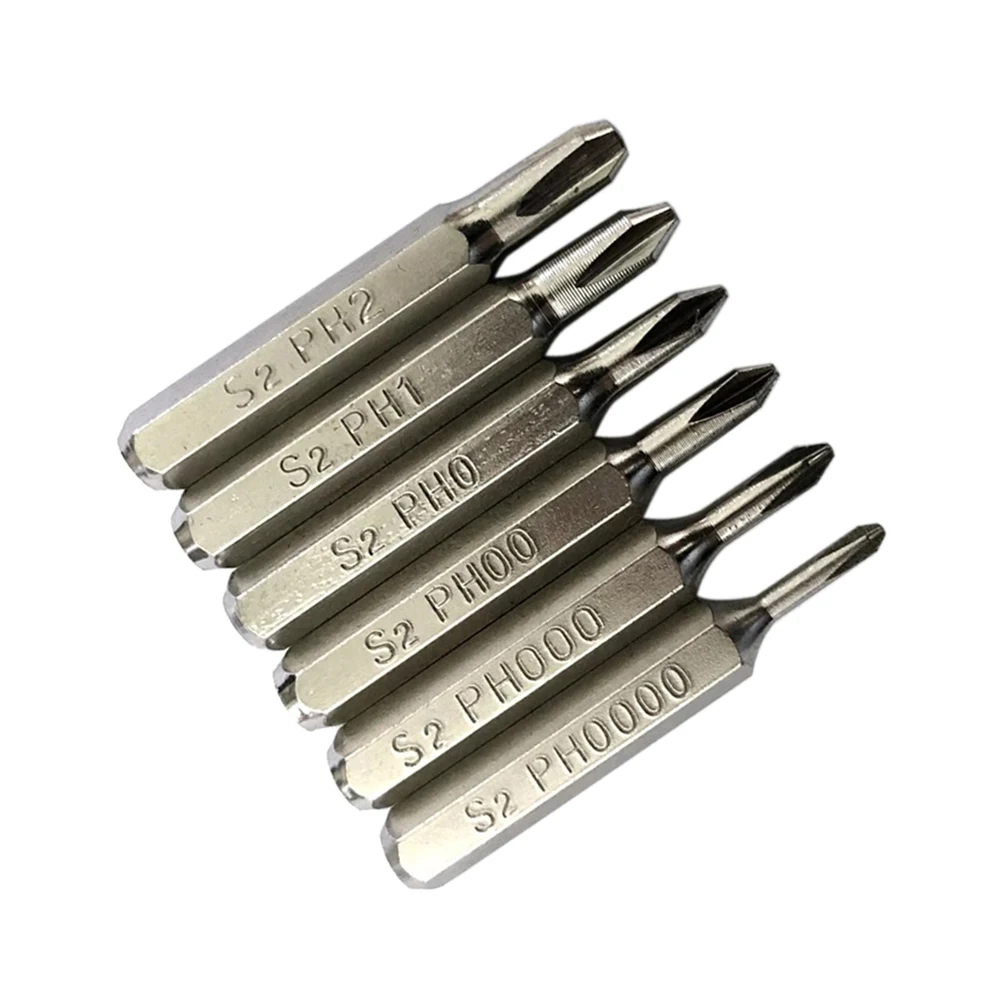 

H4×28mm Cross Screwdriver Bits PH0000 PH000 PH00 PH0 PH1 PH2 4mm Hex Shank For Pneumatic Electric Screwdriver Drill 5Pcs/6Pcs