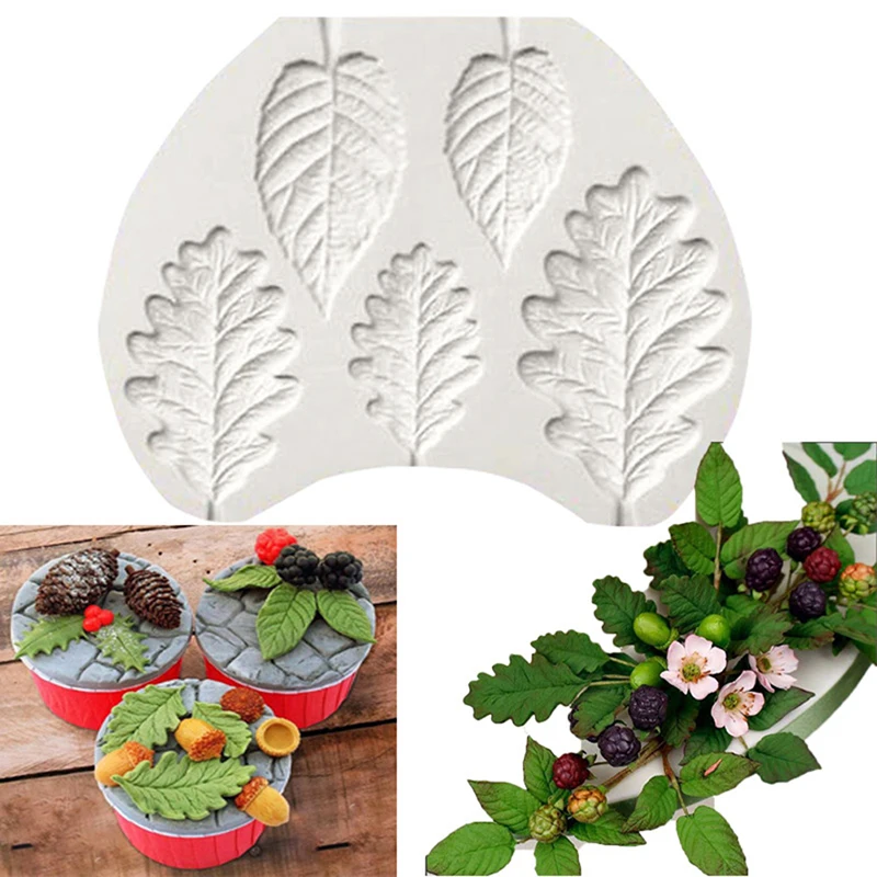 

1Pcs Newest Diy Tree Leaf Press Molding Foil Mold Silicone Mold 3D Leaves Mould