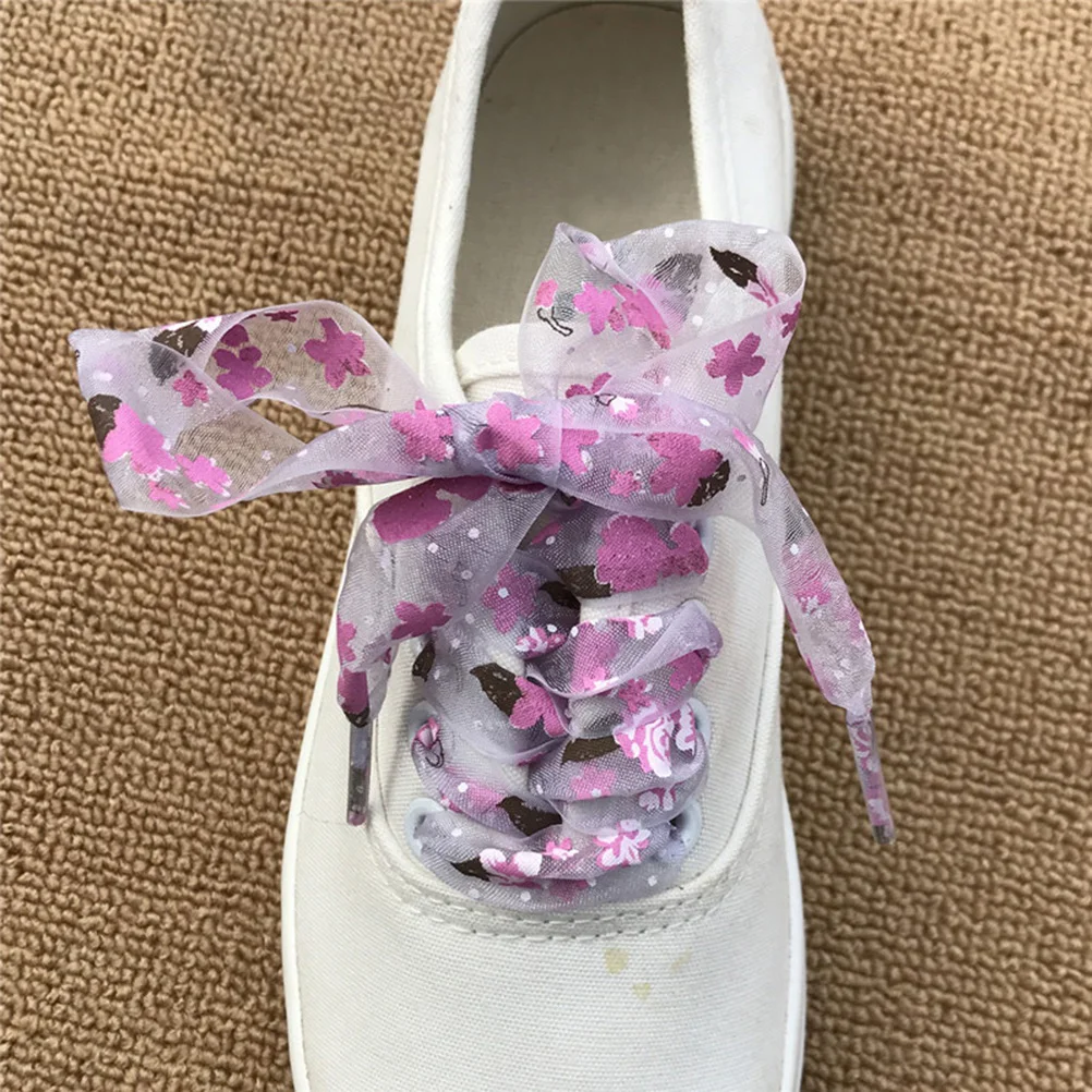 4 Pairs Wide Shoelace Rainbow Shoelaces Sneakers Casual Sports Elastic Colored Flat Athletic