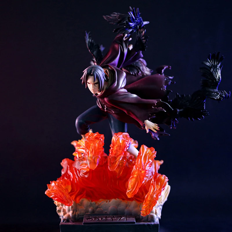

40CM Anime GK Akatsuki Uchiha Itachi Naruto Figure PVC Action Figure Collection Desktop Scene Statue Model Toys Doll Kids Gifts