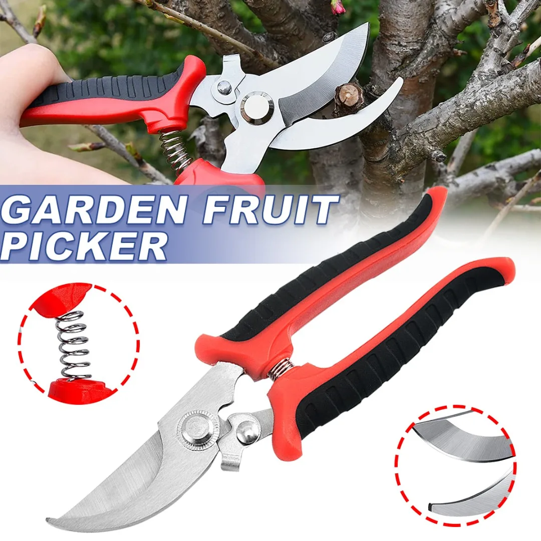 

Садовый секатор из нержавеющей стали, Портативный прочный инструмент для обрезки фруктовых деревьев, цветов